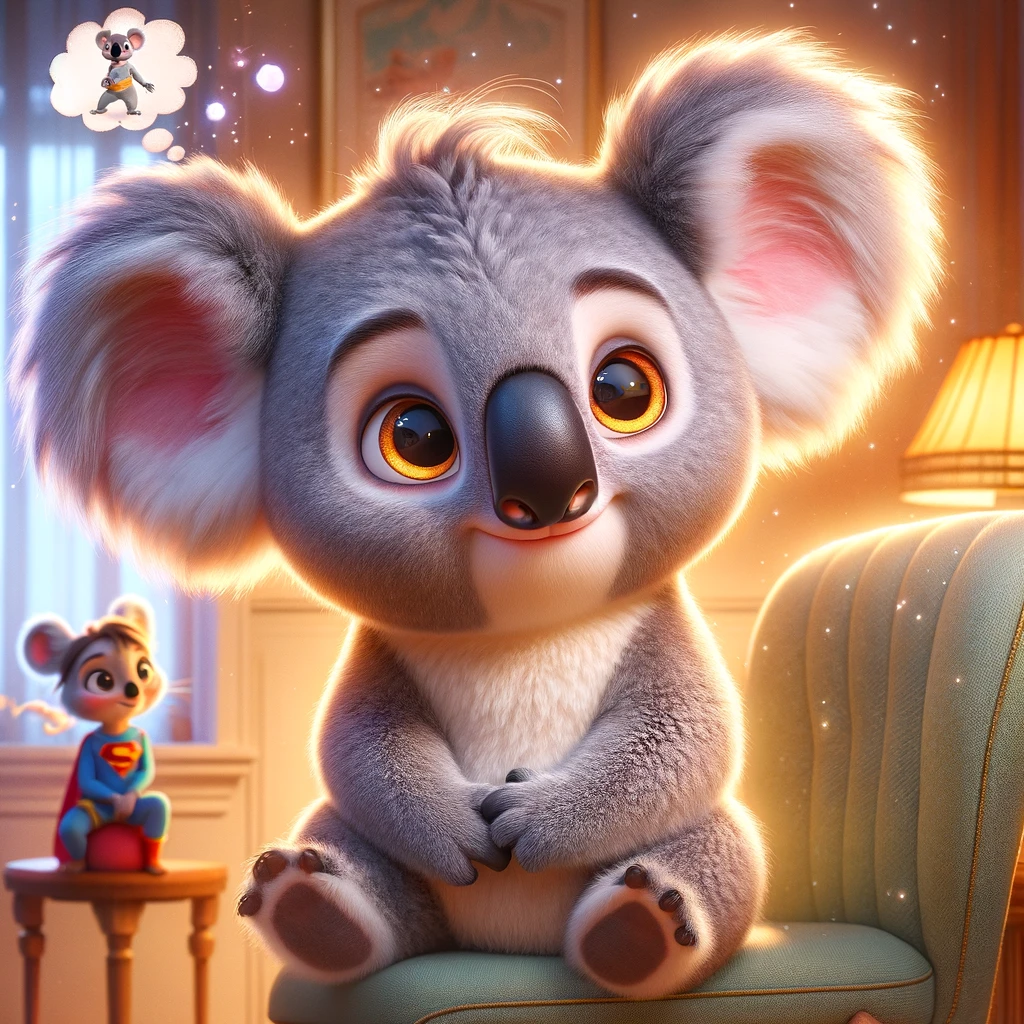 Coco der Koala überlegt wer sein Lieblings-Held ist