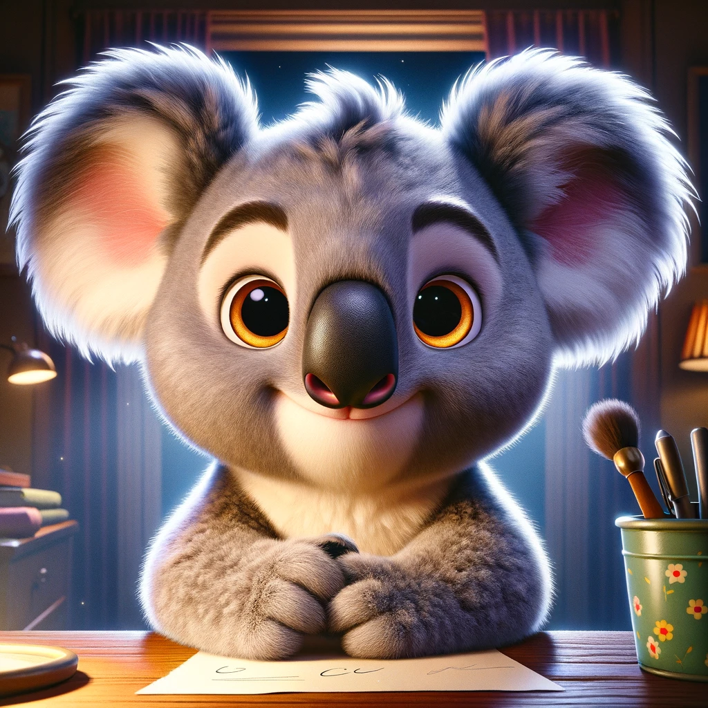 Coco der Koala denkt an seine Freunde